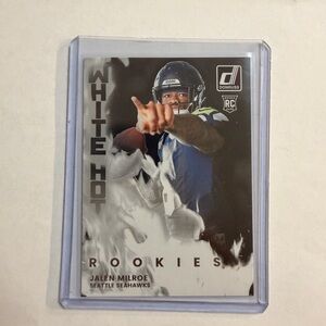 🔥 2025 Panini Donruss Jalen Milroe White Hot Rookies RC Seattle Seahawks